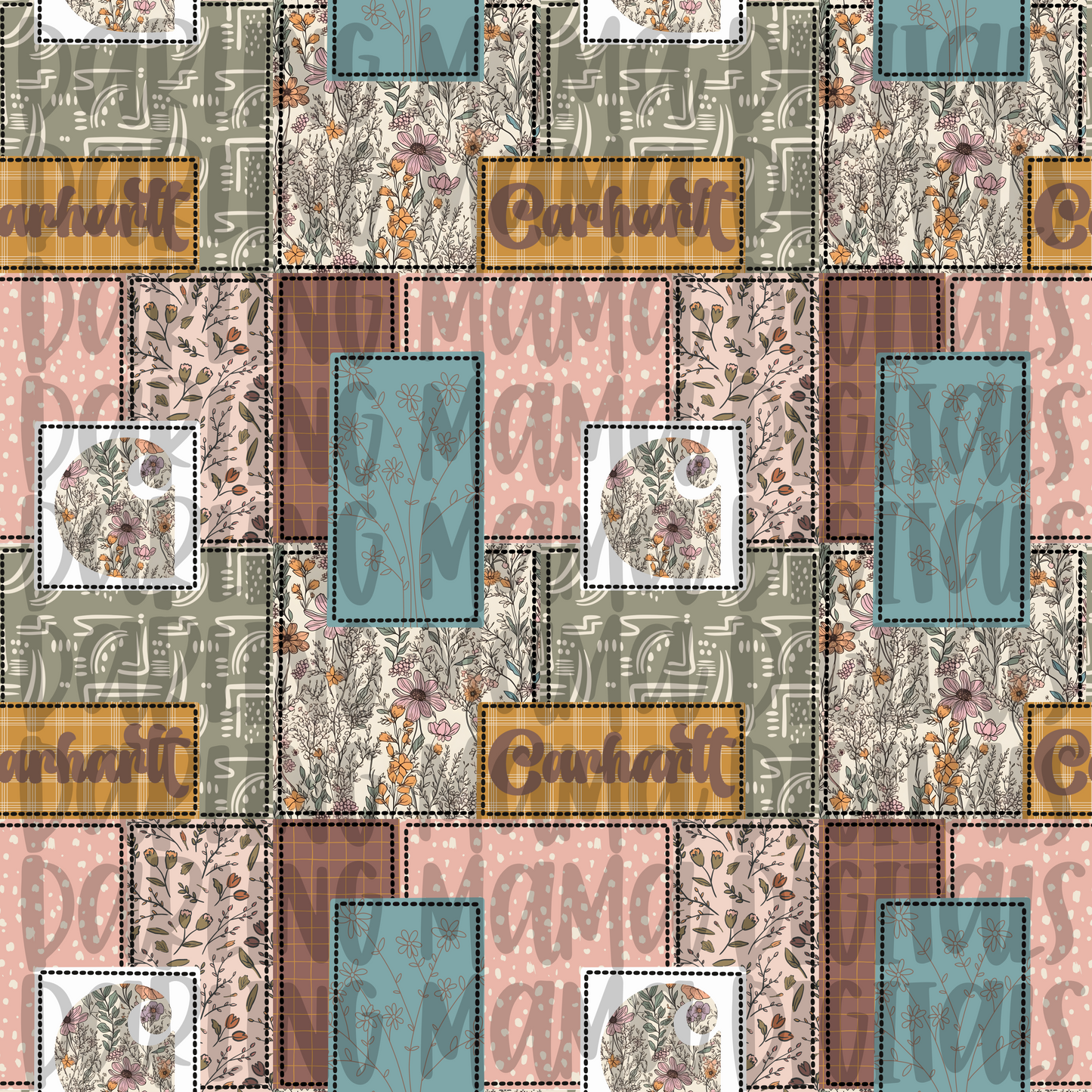 Wildflower C*rh*rtt Patchwork Seamless File