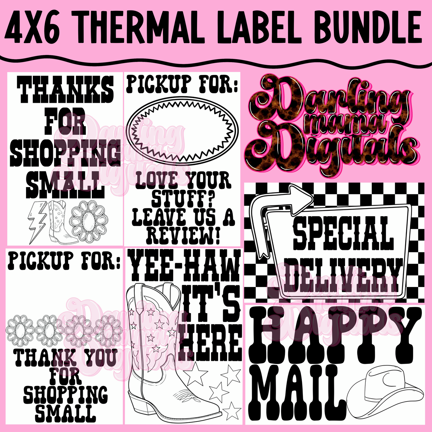 4x6 western thermal label bundle