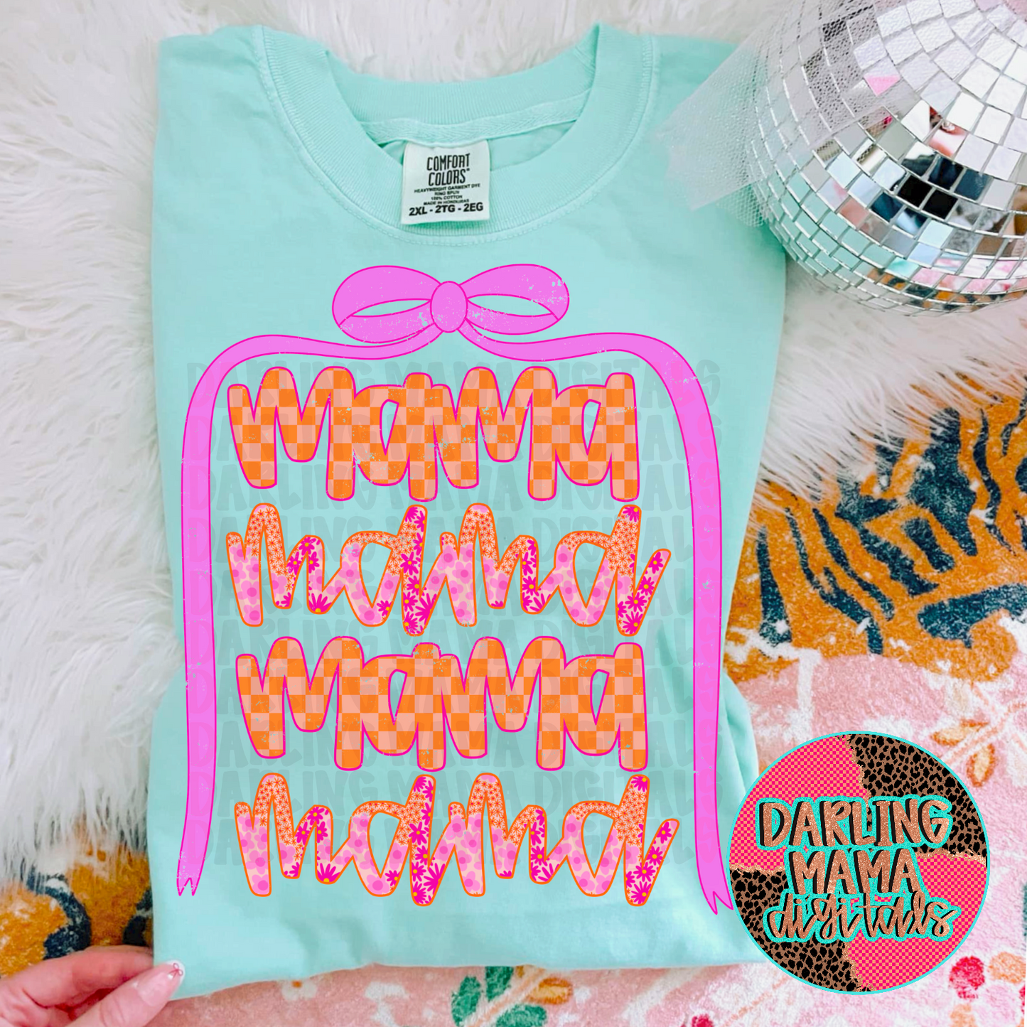 Floral Stacked Bow Mama