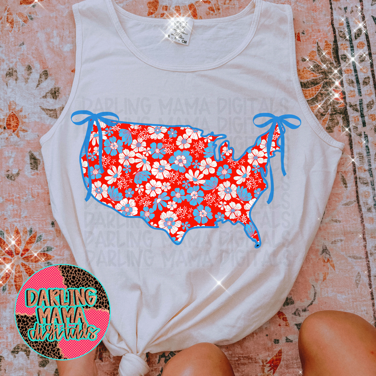 USA floral with bows
