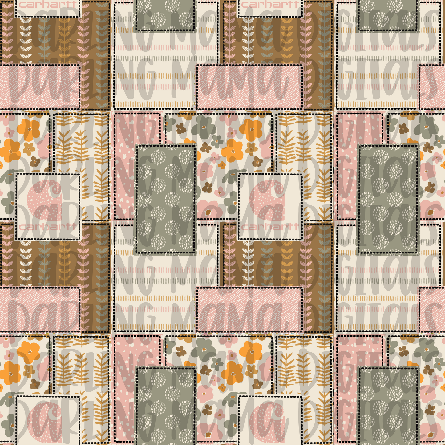 Boho C*rhartt Patchwork Seamless File