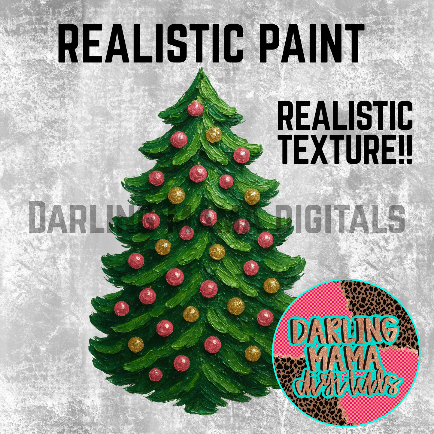 Realistic Paint Christmas Tree