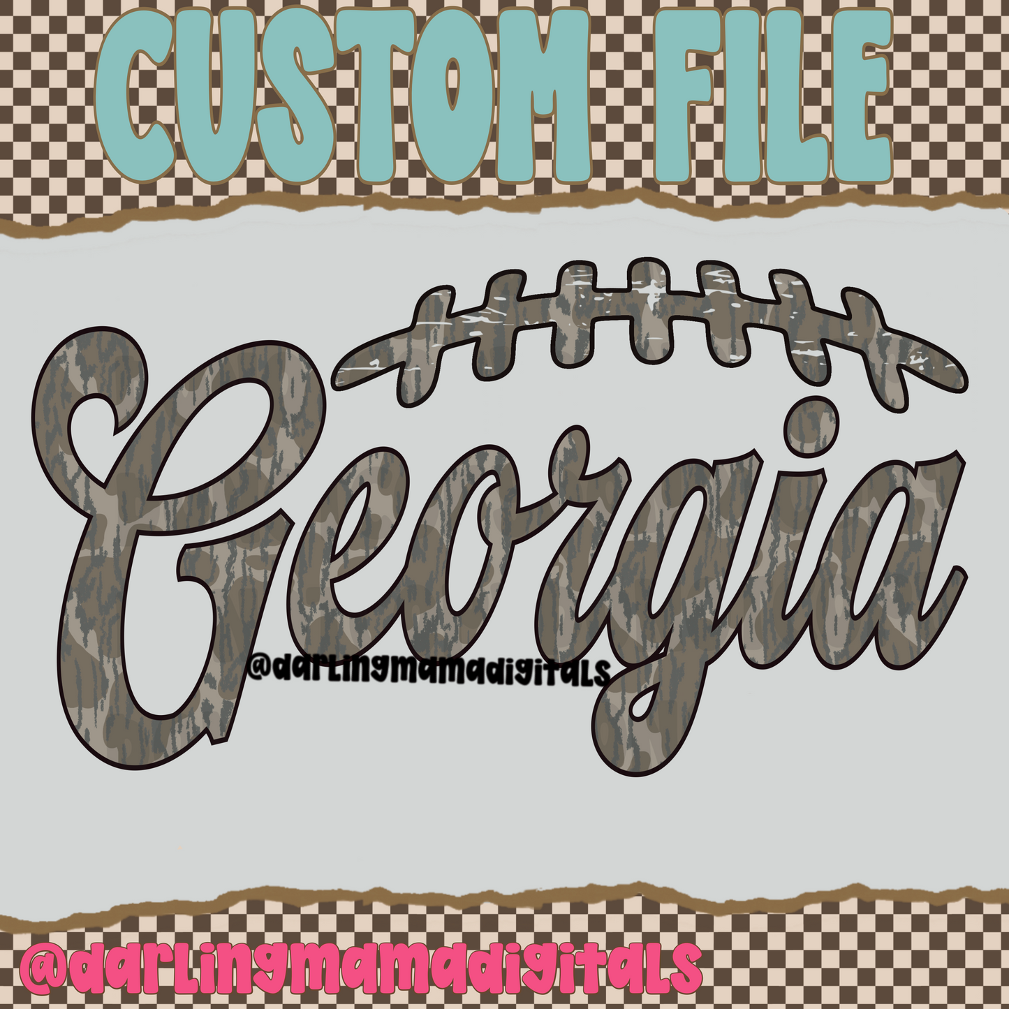 Custom bottomland football team