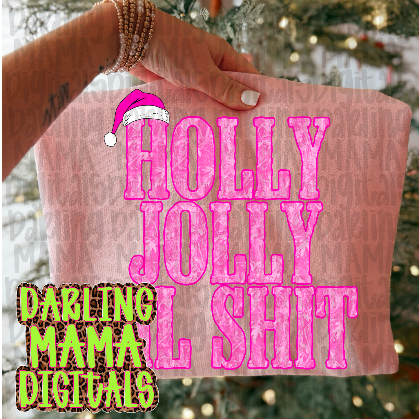 Pink holly jolly lil shit