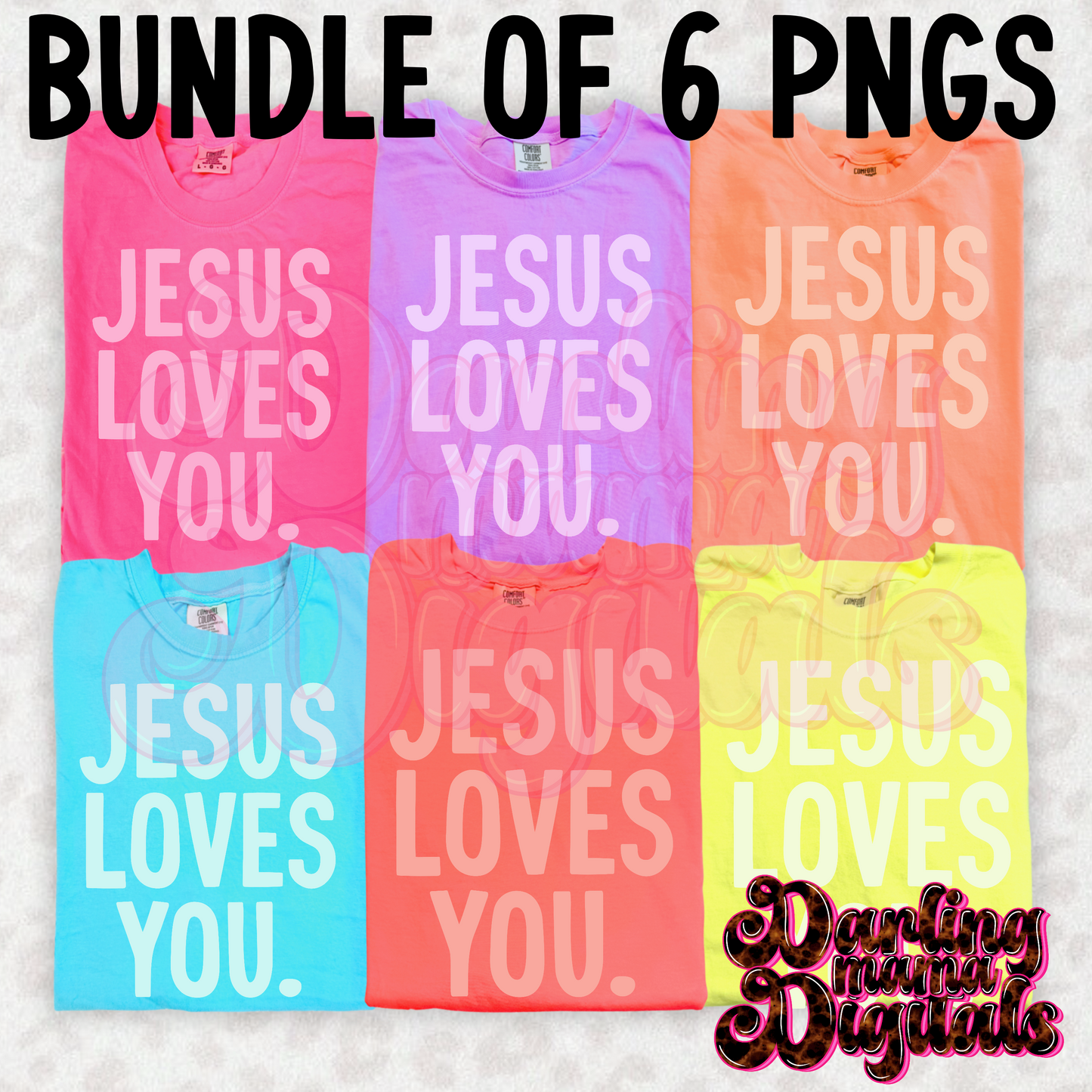Neon Jesus loves you bundle