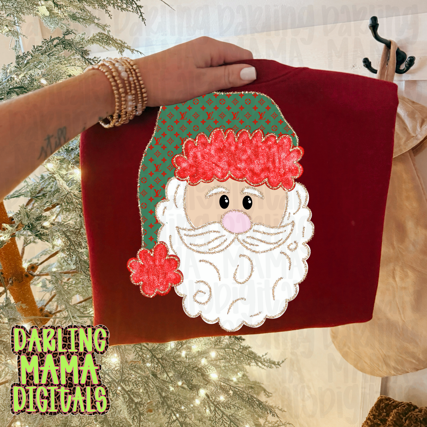 LIMITED red and green lv Santa