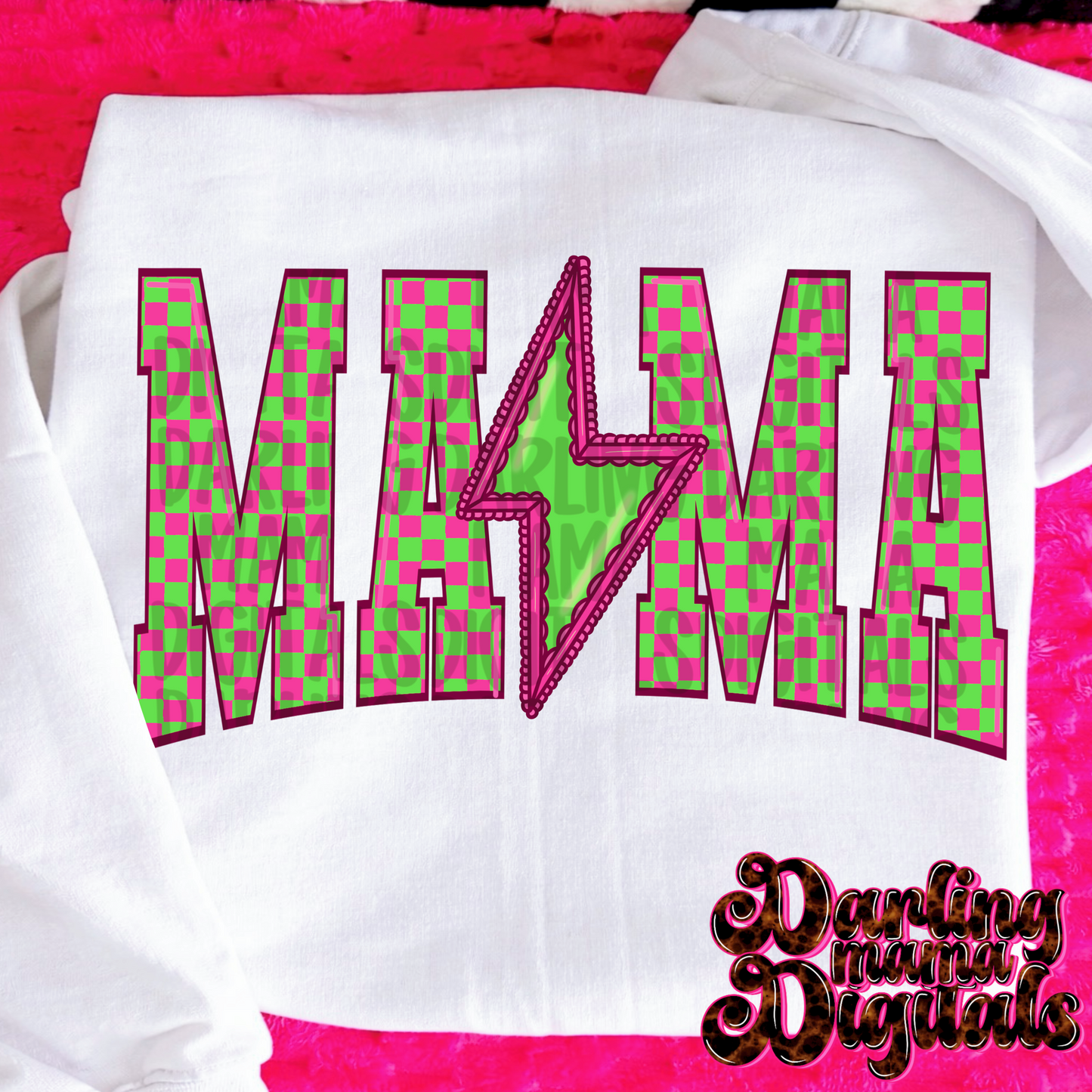 Green lightening bolt mama