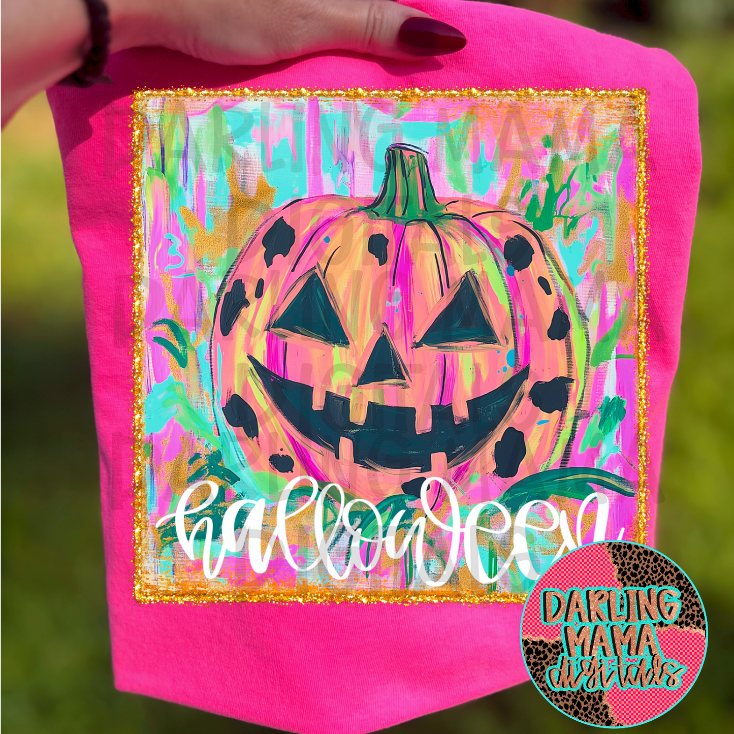Preppy Paint Halloween Pumpkin