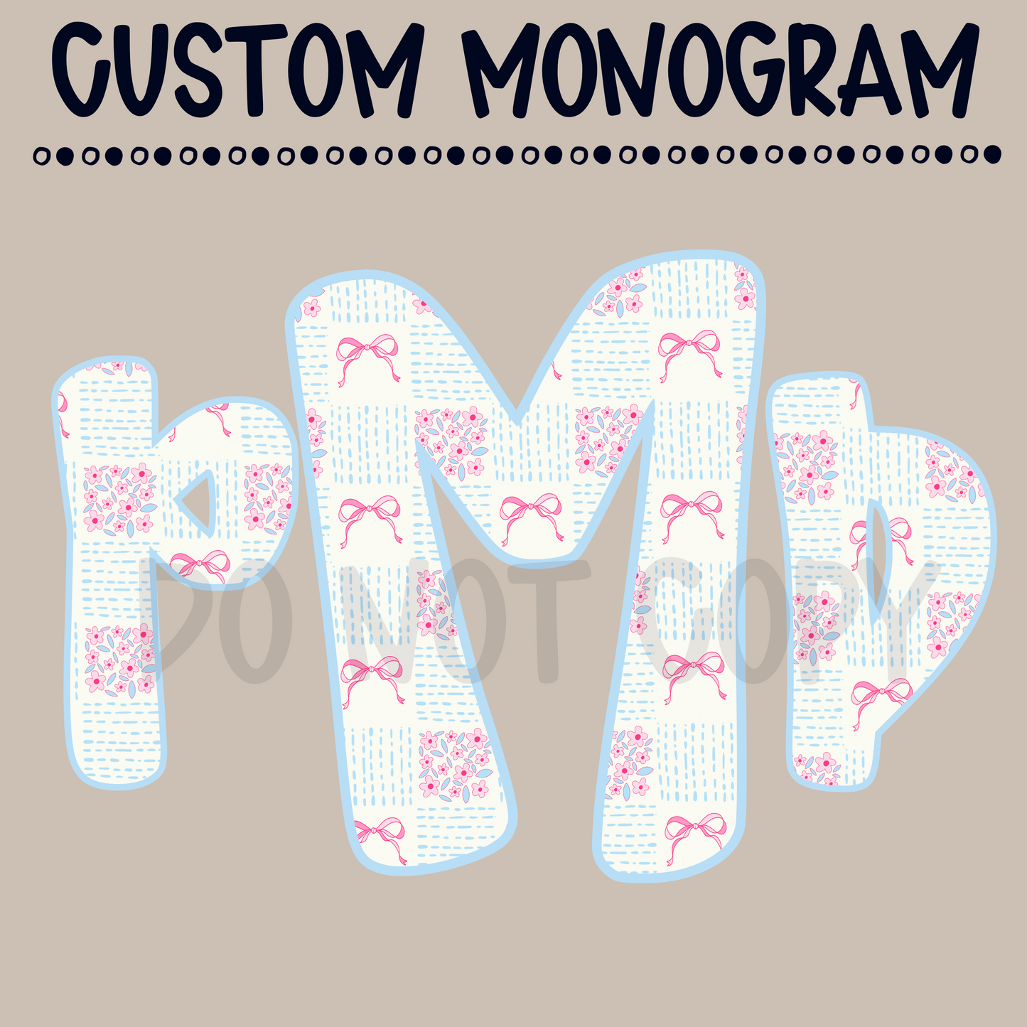 Coquette Patchwork Monogram