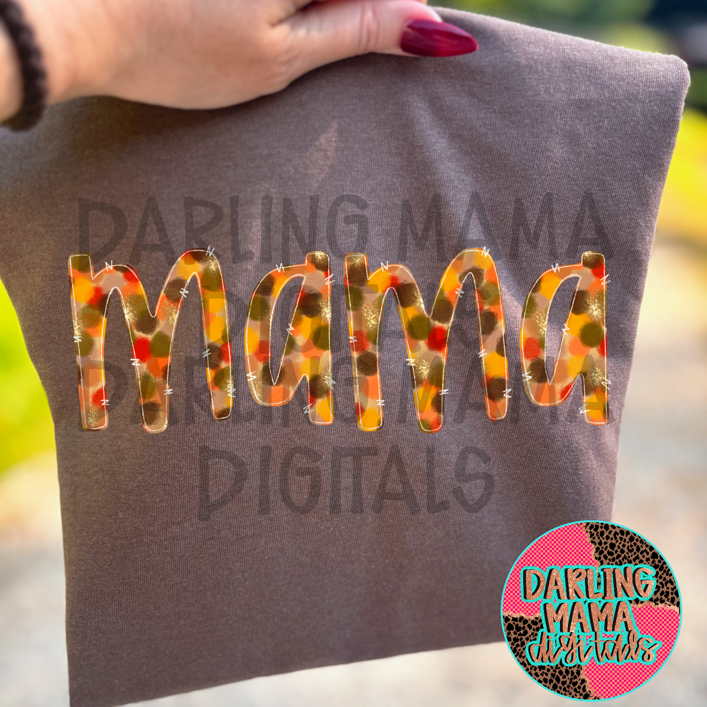Hand Painted Hand Lettered Fall Mama