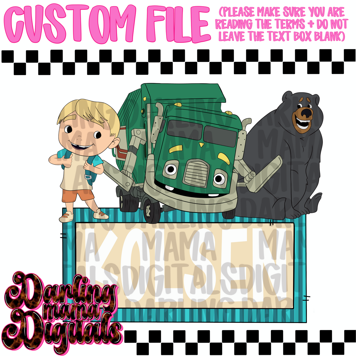 Custom trash truck