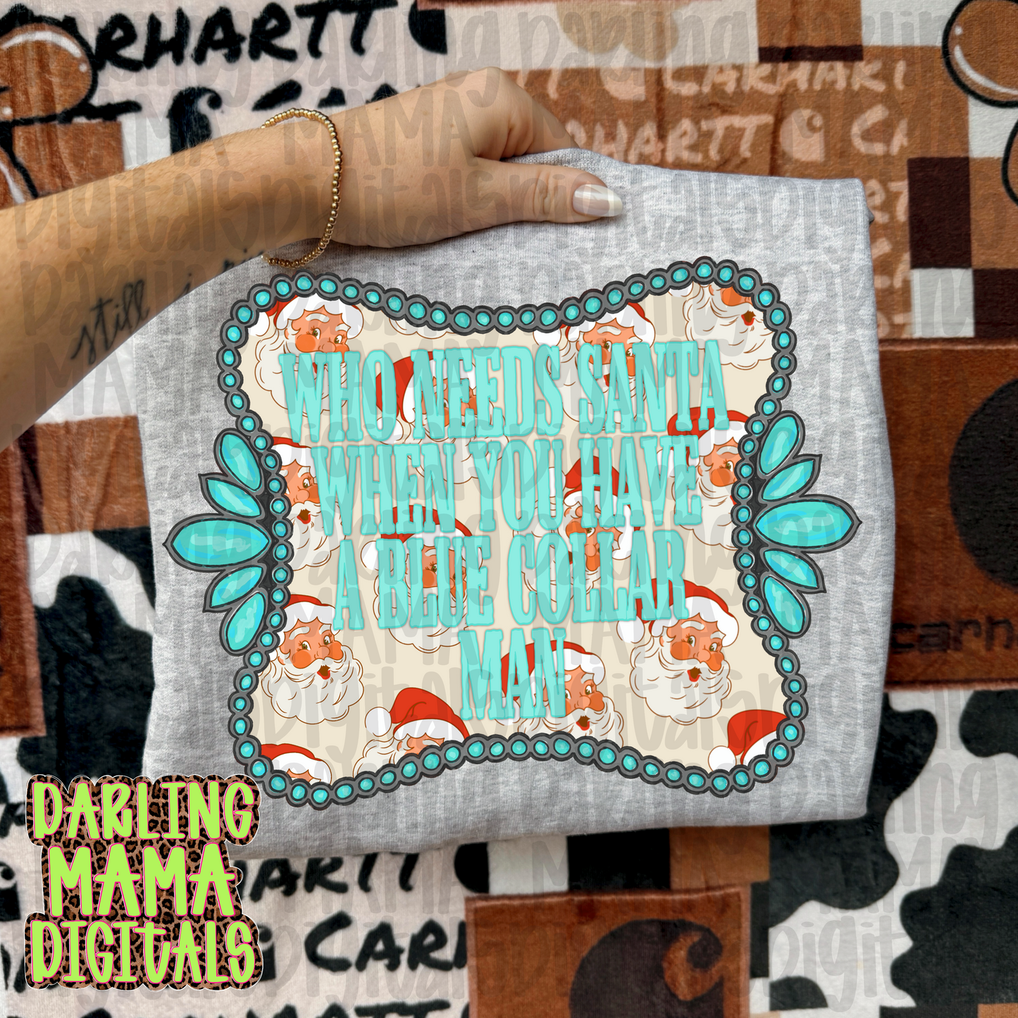 Santa Blue collar