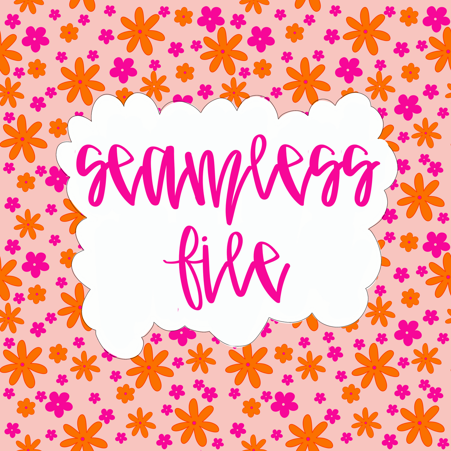 Orange & Pink Flower Seamless