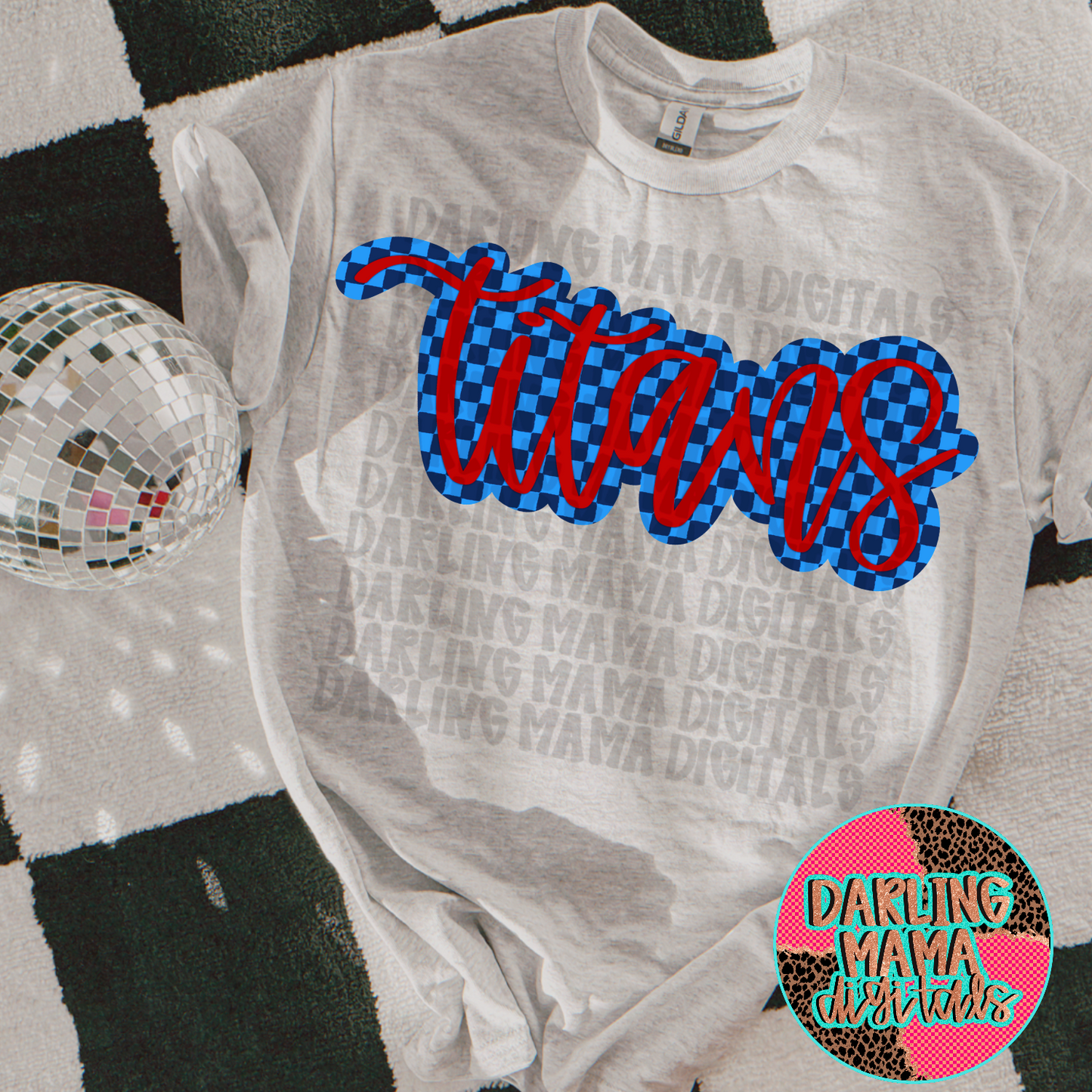 Blue and red Checkered t*tans