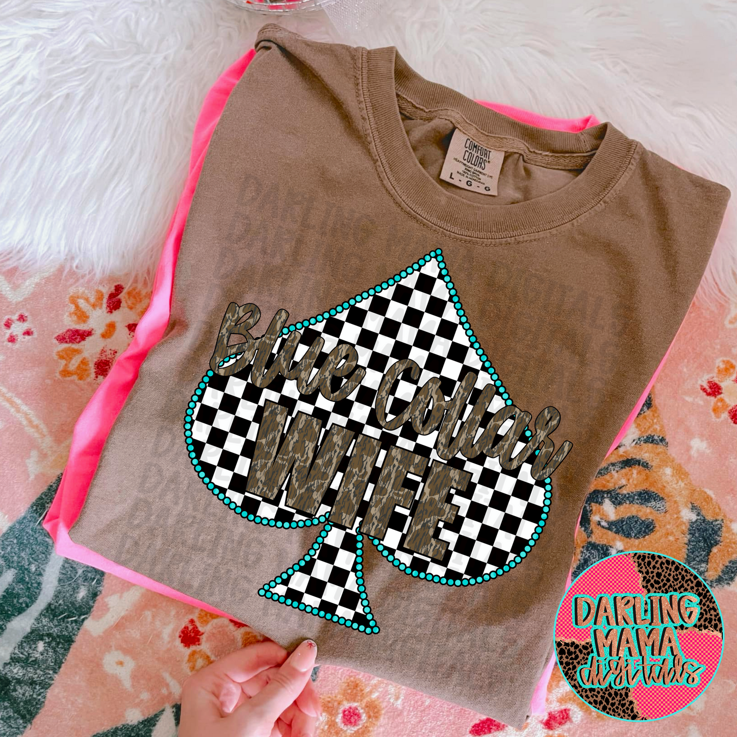 Camo Blue Collar Wife