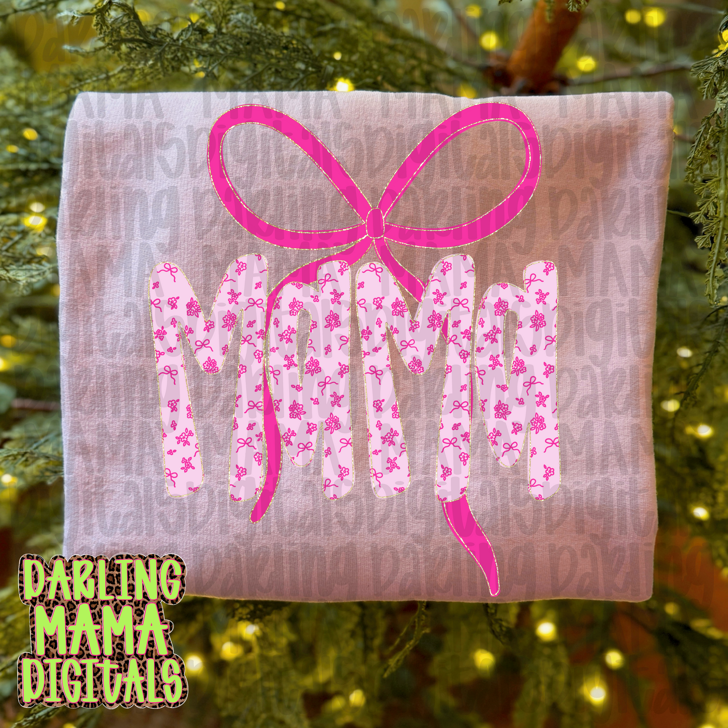 Pink bow coquette mama