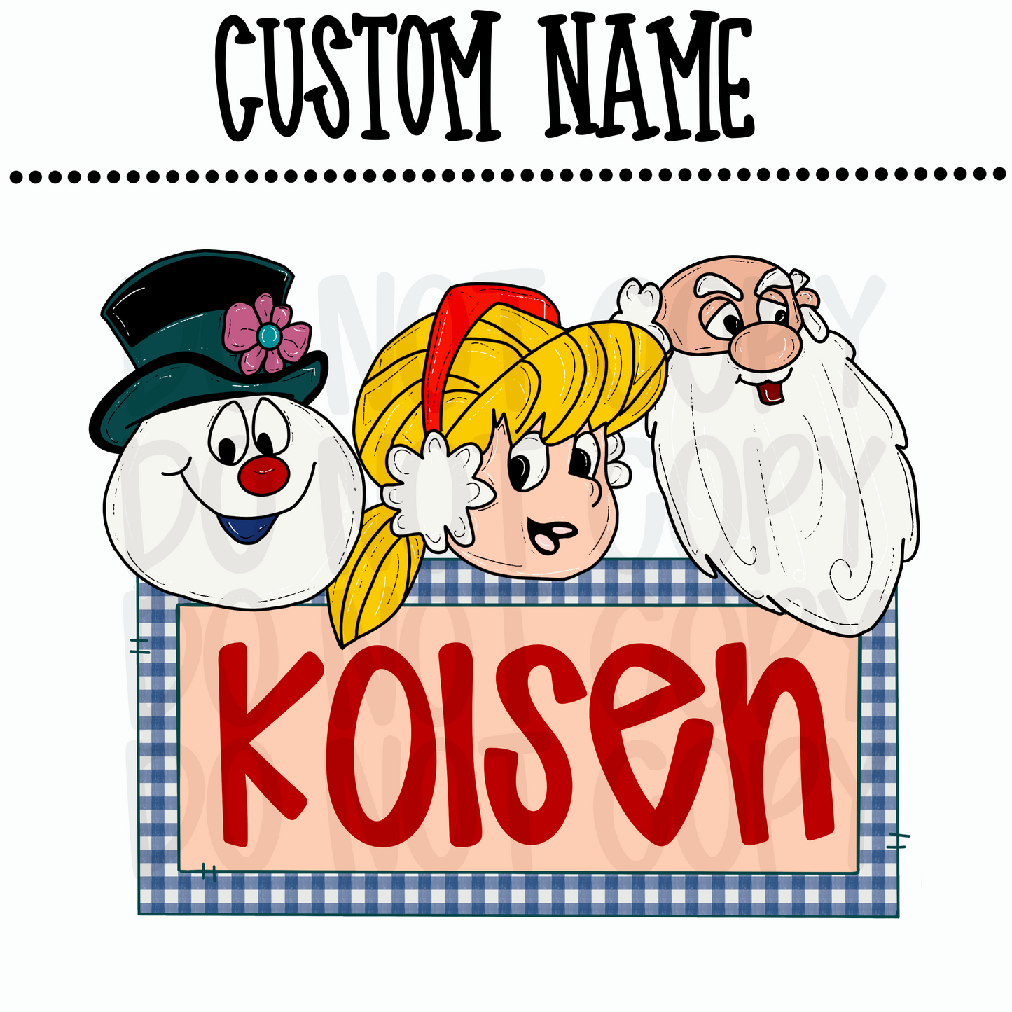 Custom boy frosty name