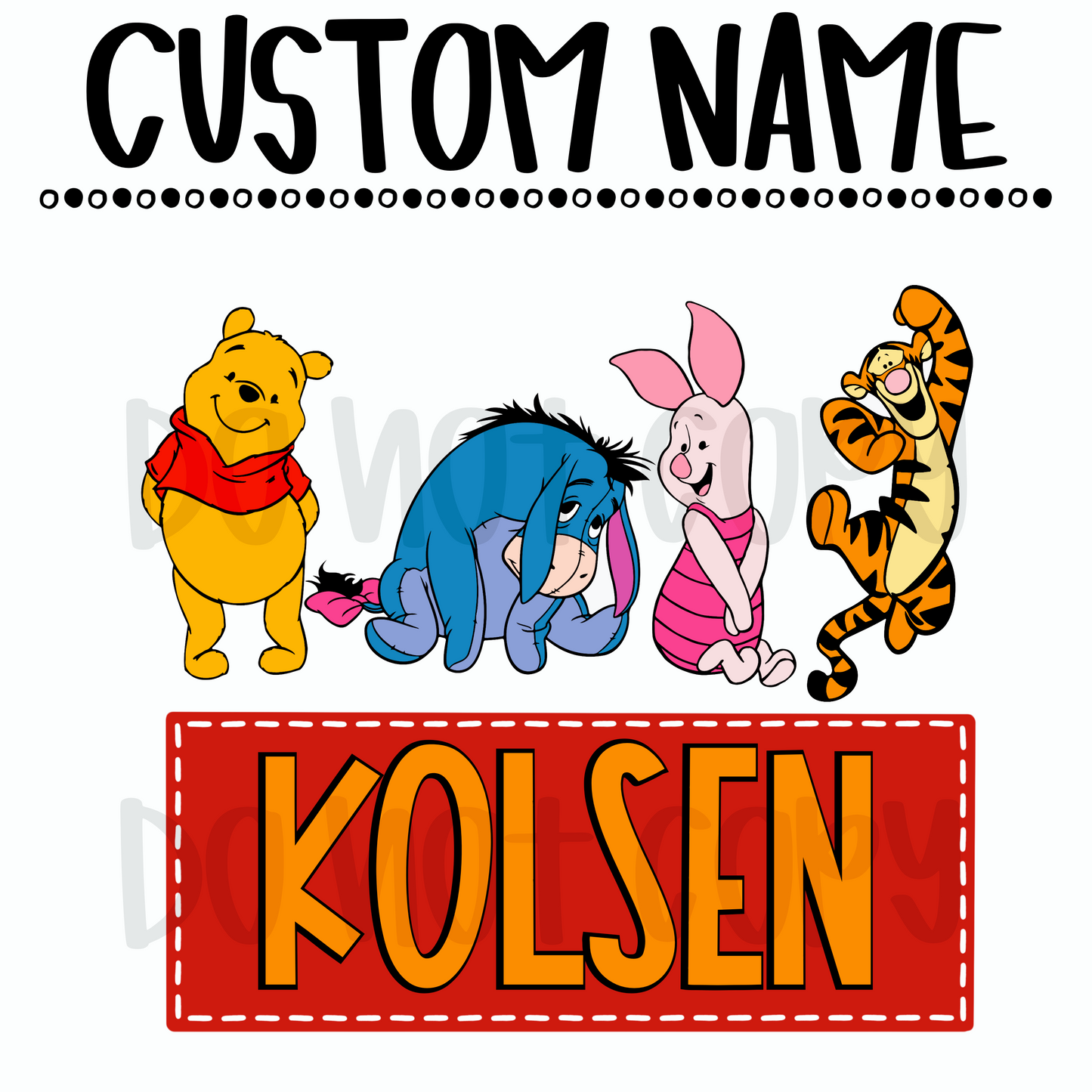 Boy Pooh Custom name