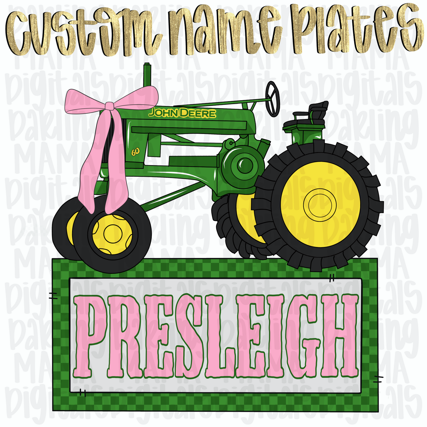 Custom girl JD tractor