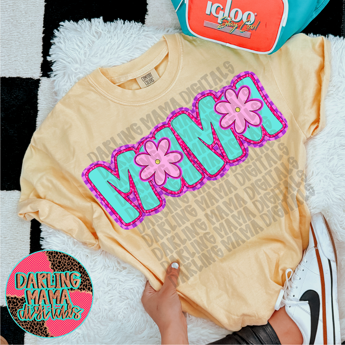 Funky Purple Checkered Mama