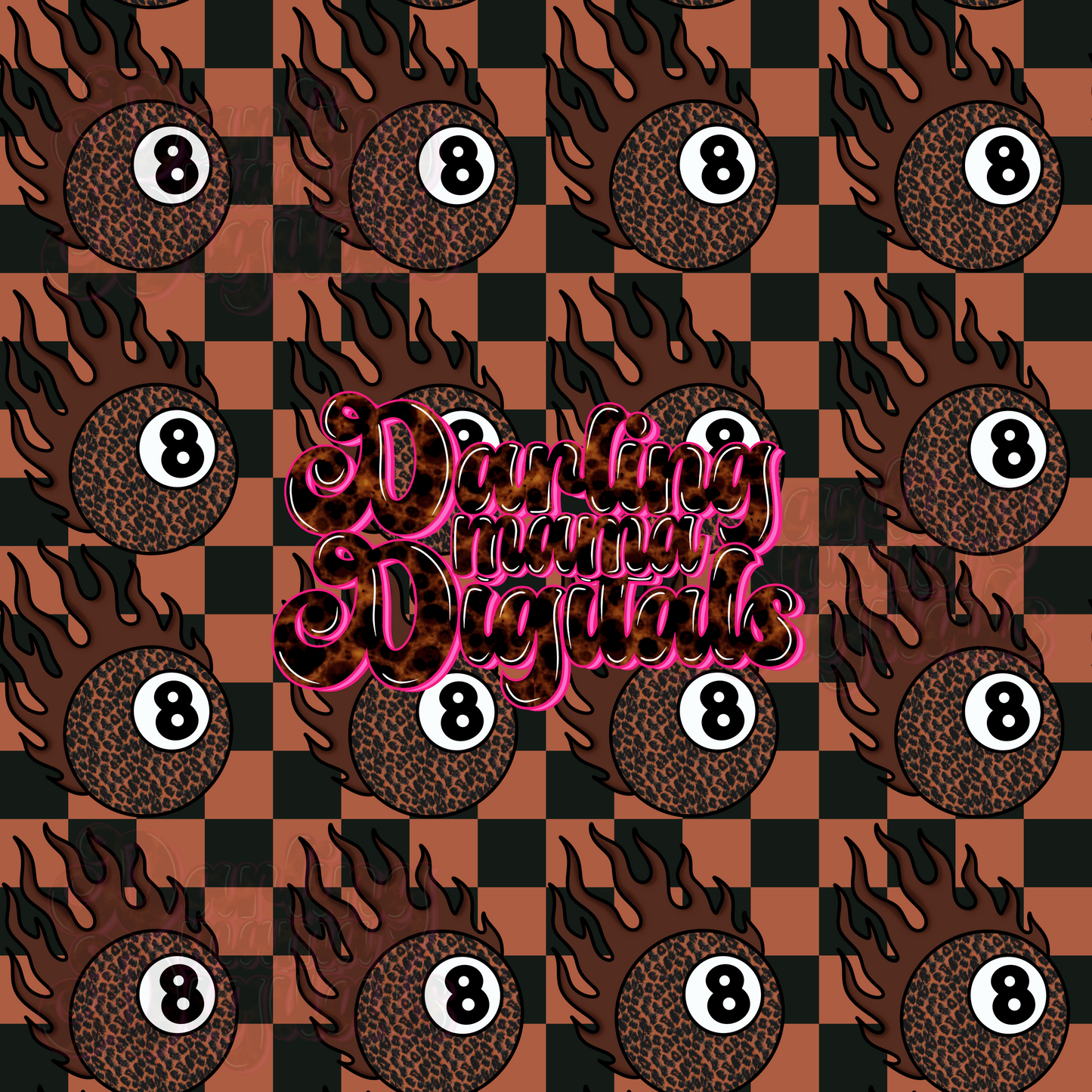 Checkered 8 ball seamless