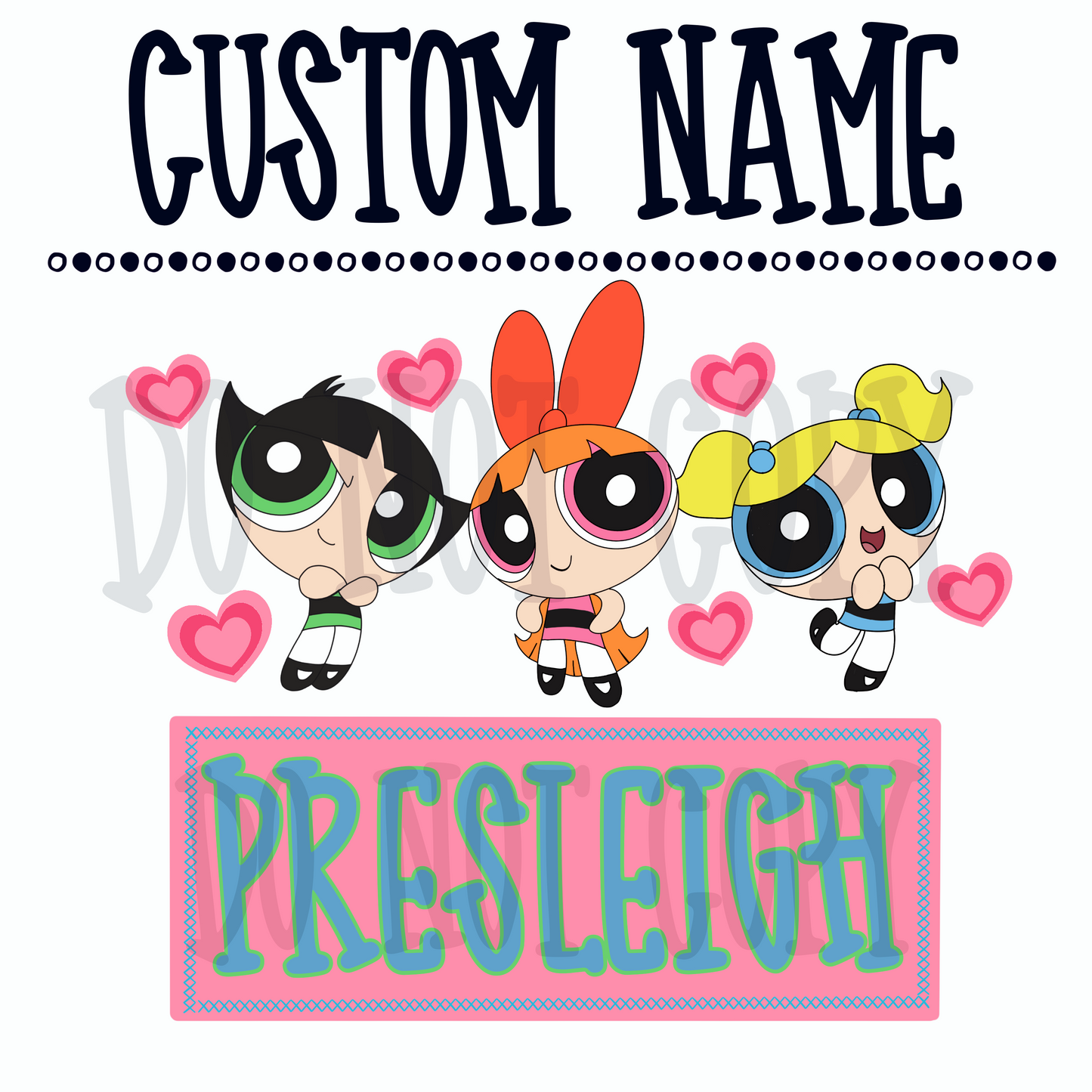 PP Girls Custom Name