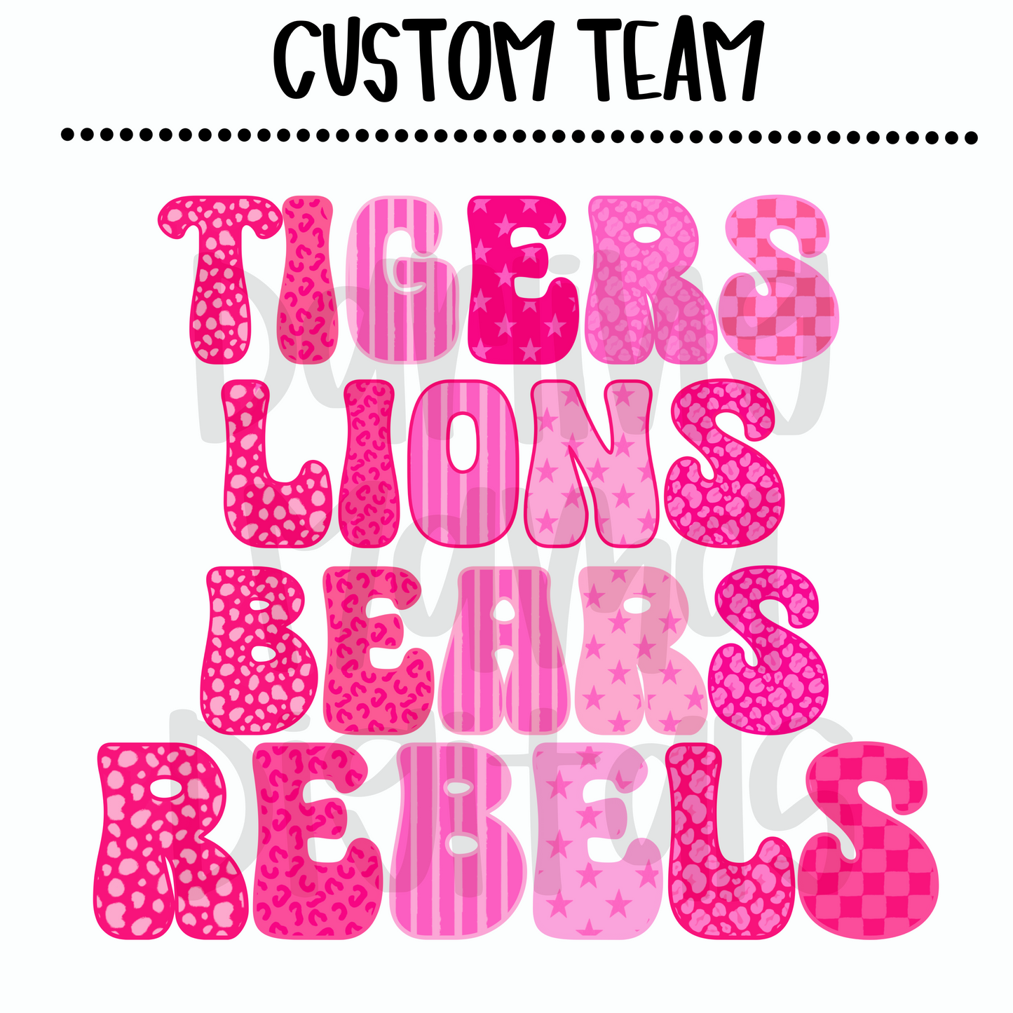 Custom Pink Out team name