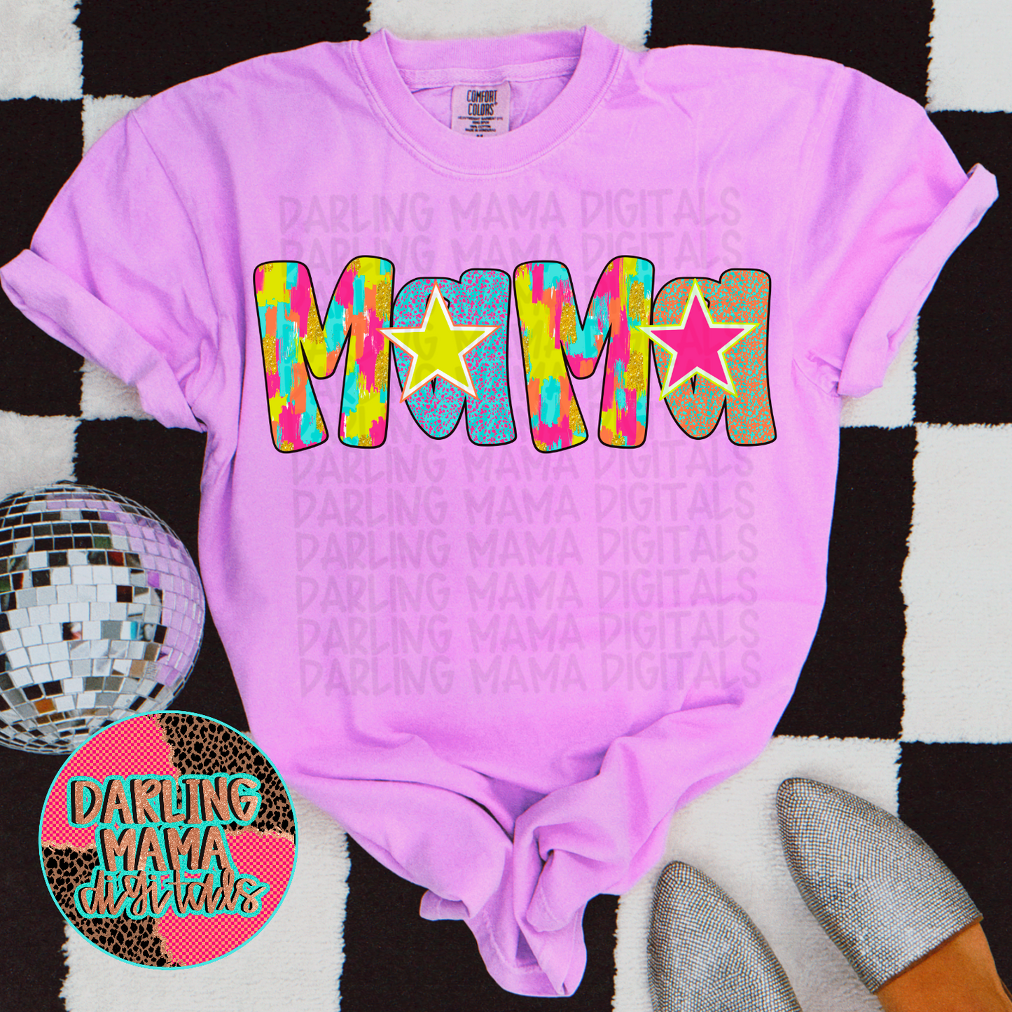 Funky Brushstroke Mama