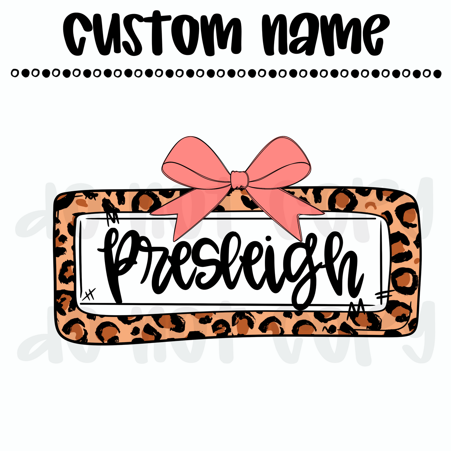 Cheetah Name Plate Custom Name