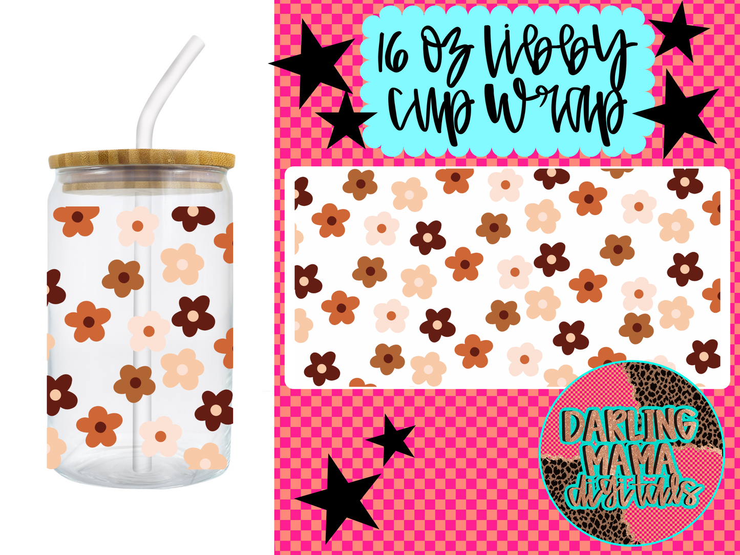 Neutral Flower Cup Wrap