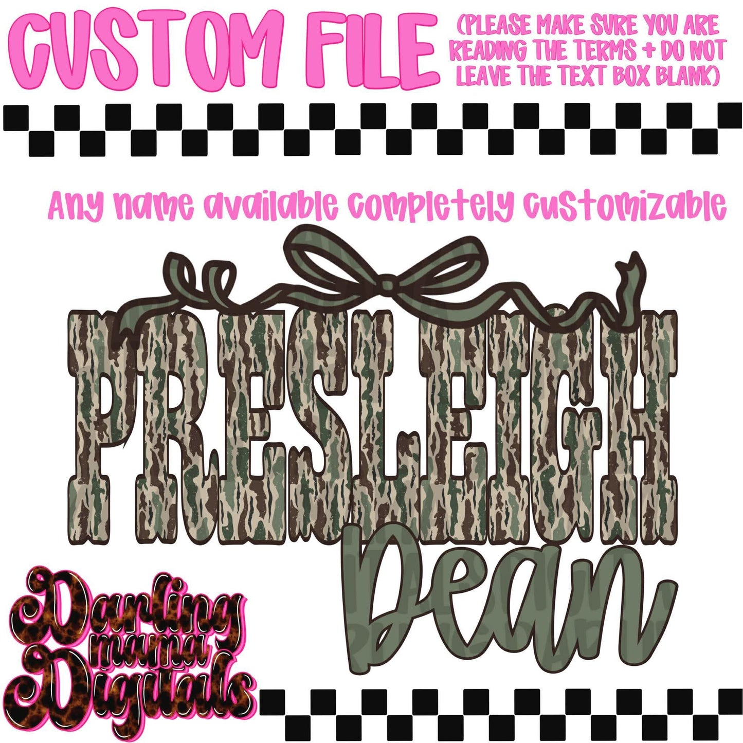 Custom girl camo name