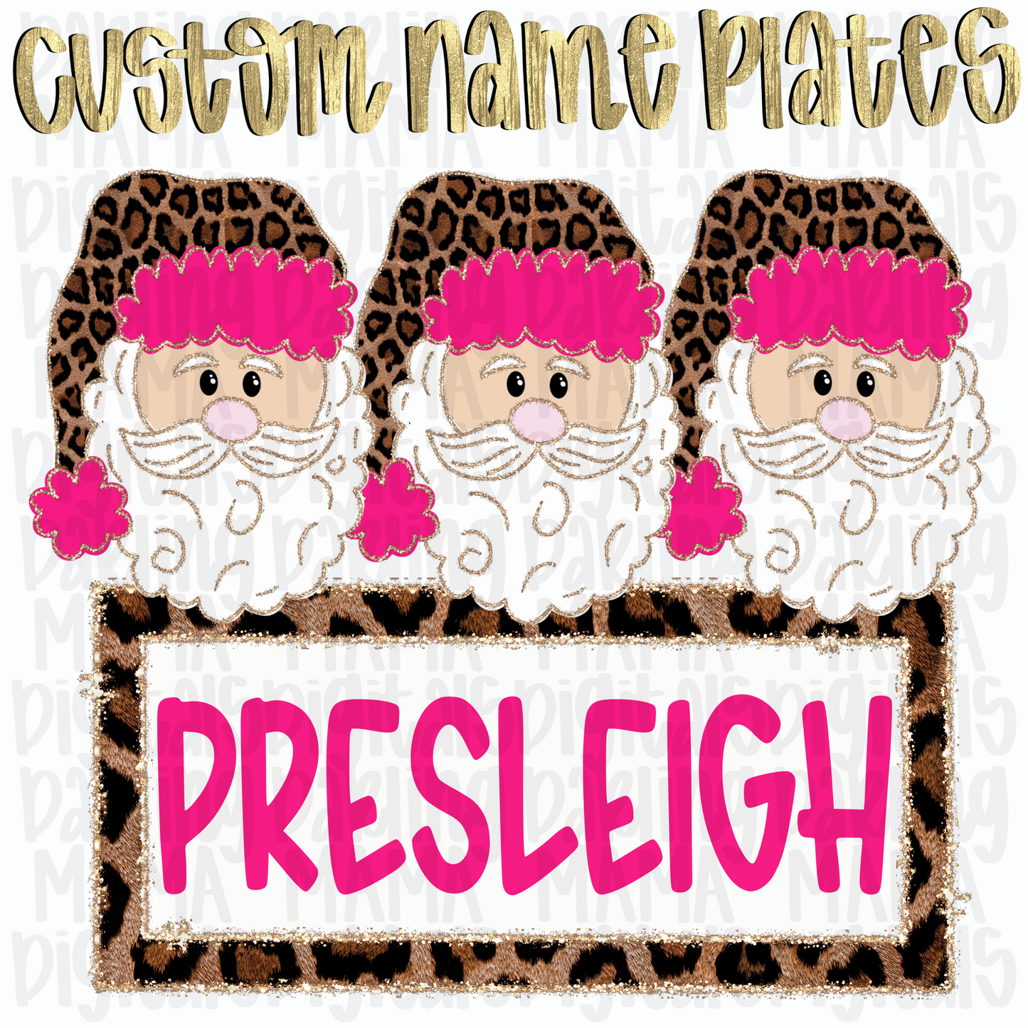 Custom real texture cheetah Santa