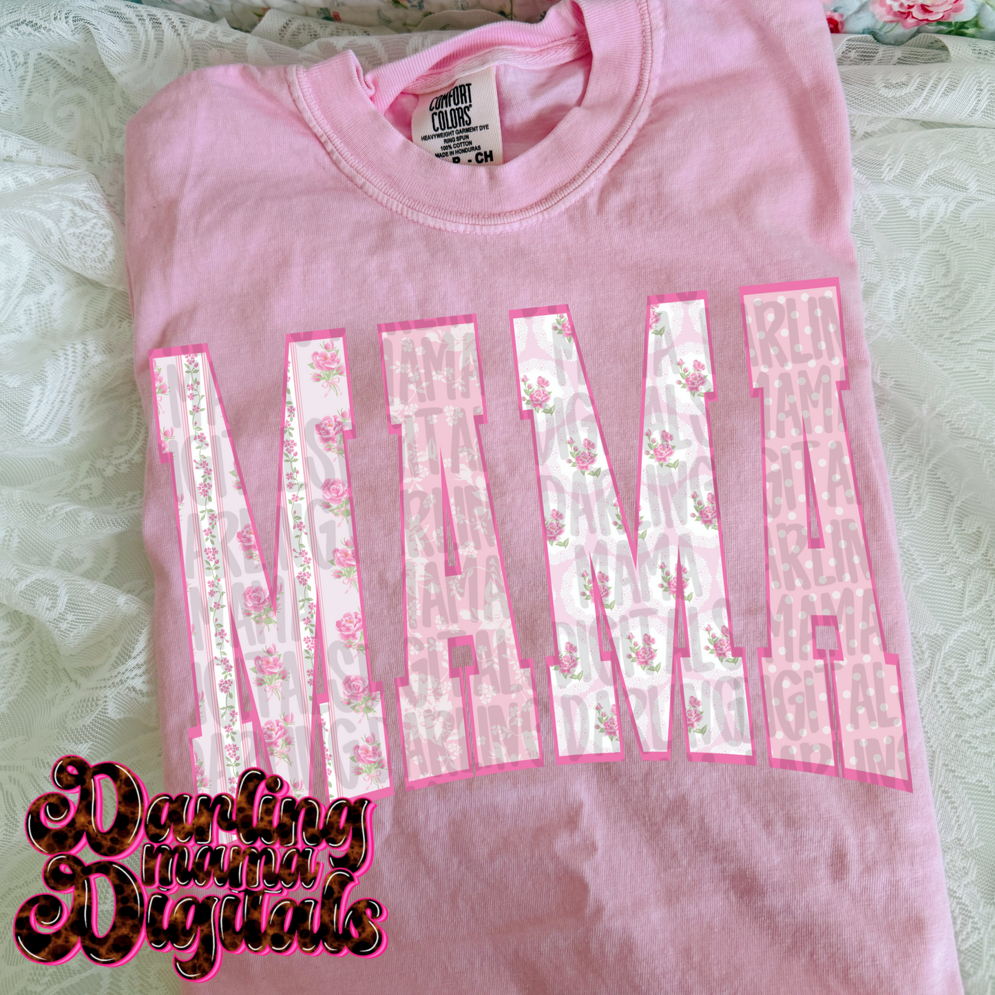 All pink floral mama
