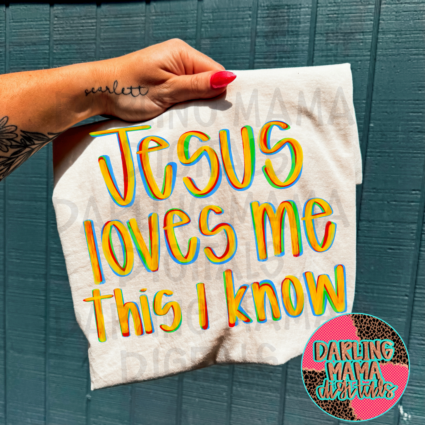 Boy hand painted Jesus loves me