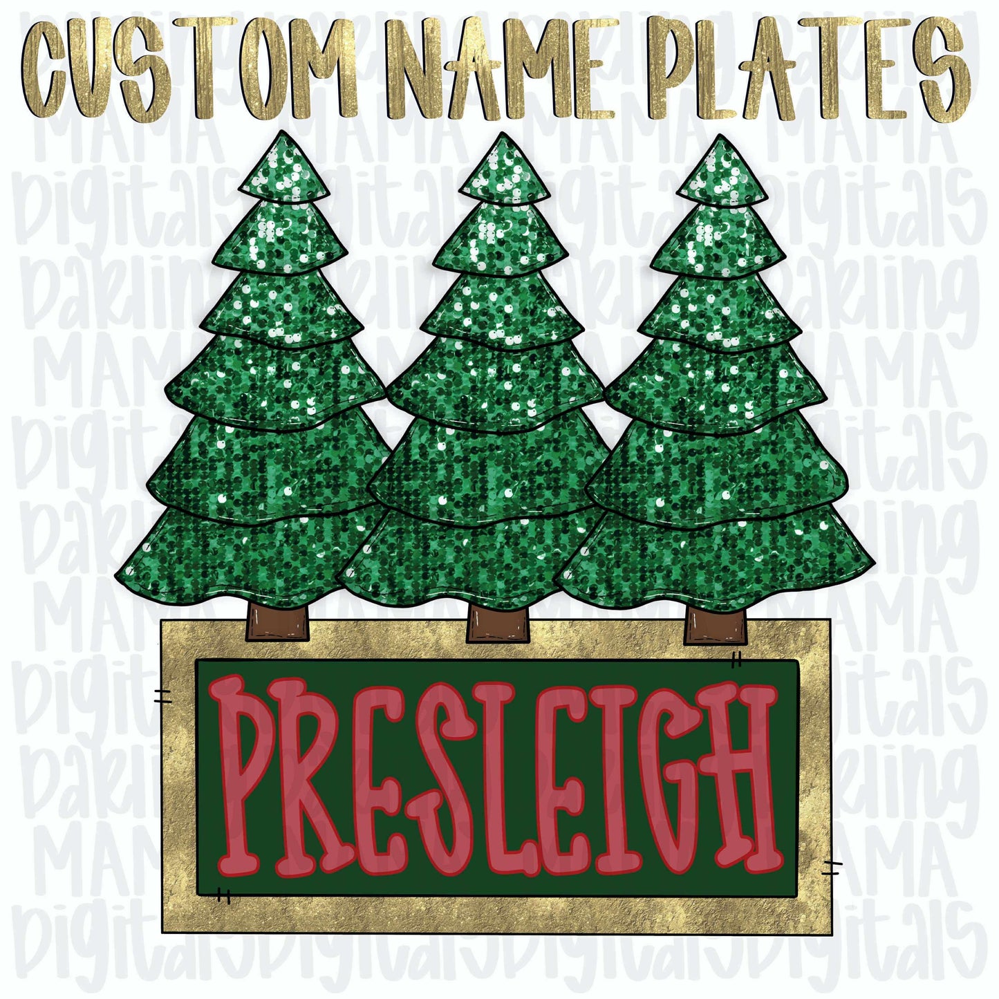 Custom sequin Christmas trees