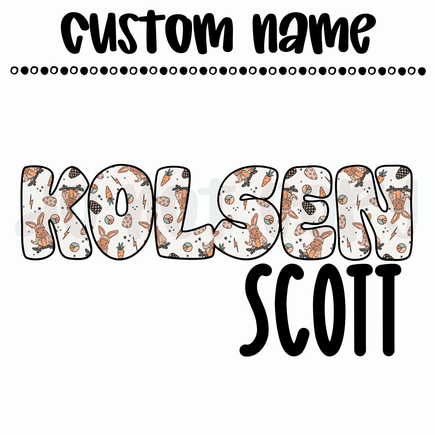 Custom Boy Easter name