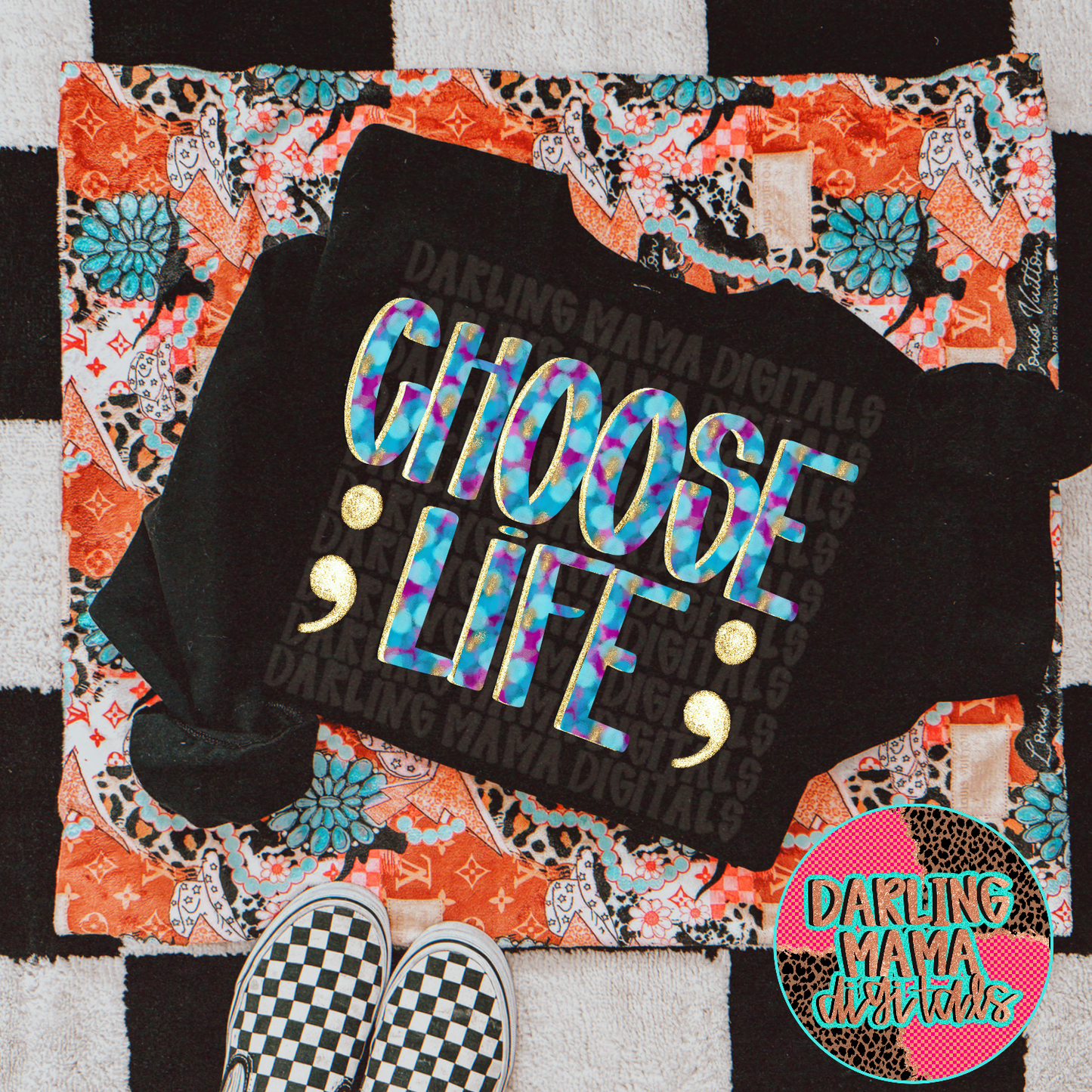 Hand Painted Hand Lettered Choose Life Suicide Awareness
