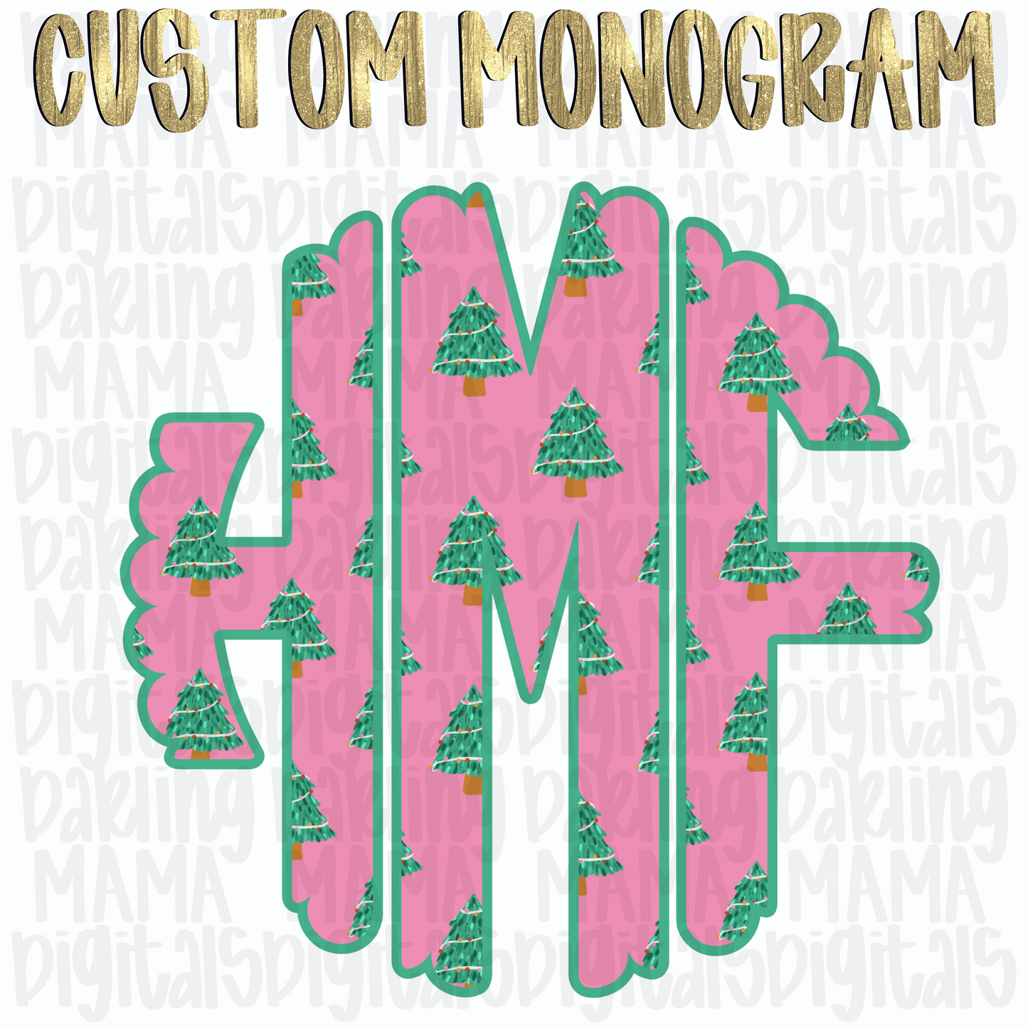 Christmas Tree monogram