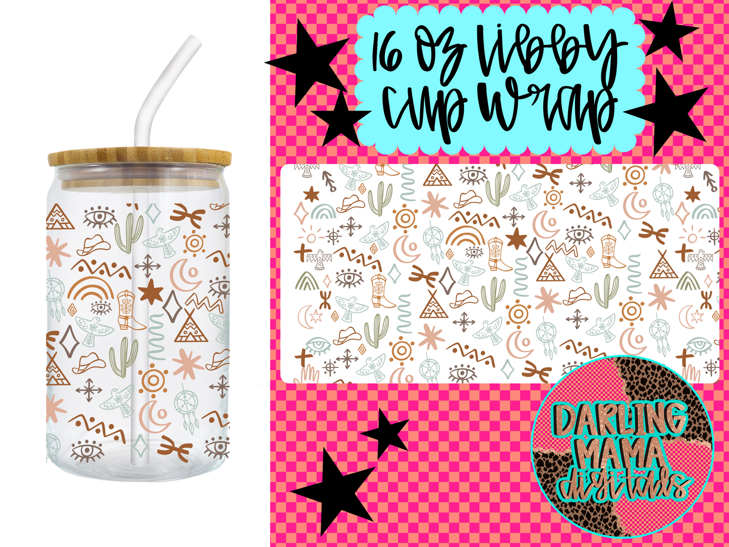 Boho Western Cup Wrap