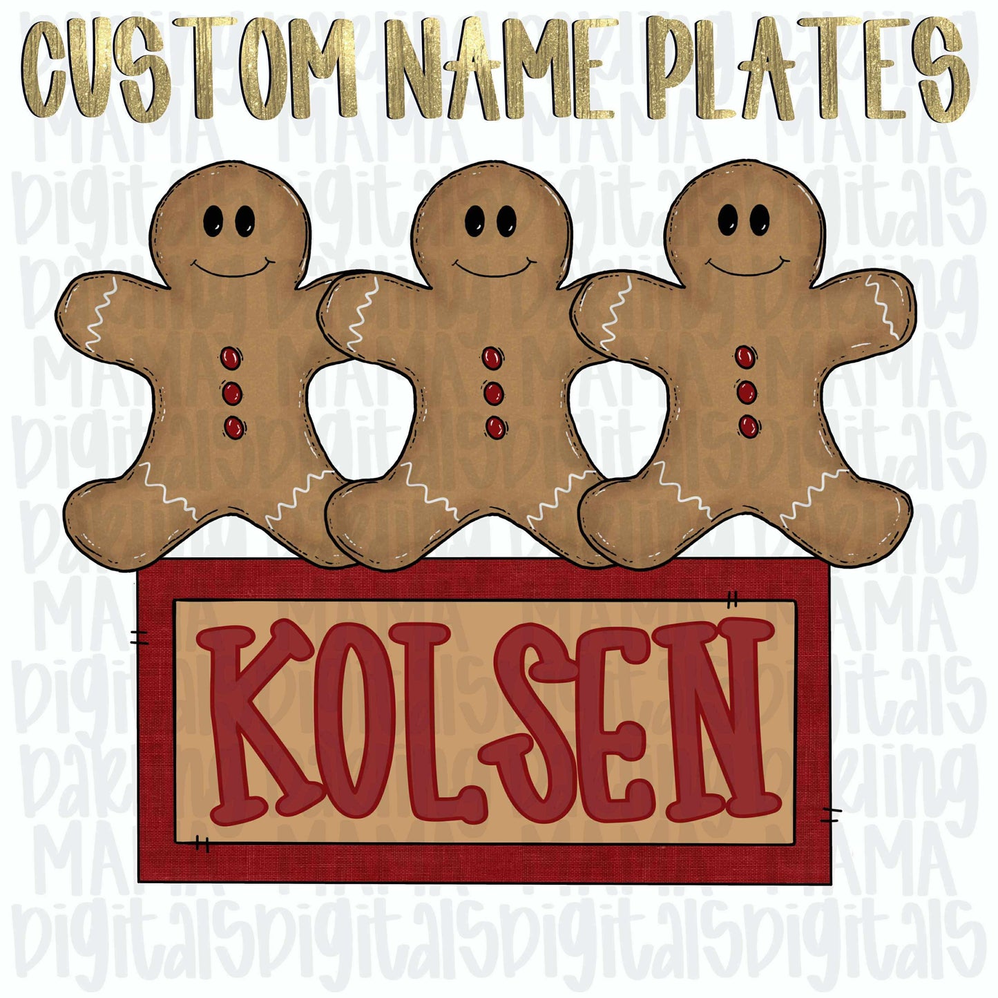 Custom burlap gingerbread man