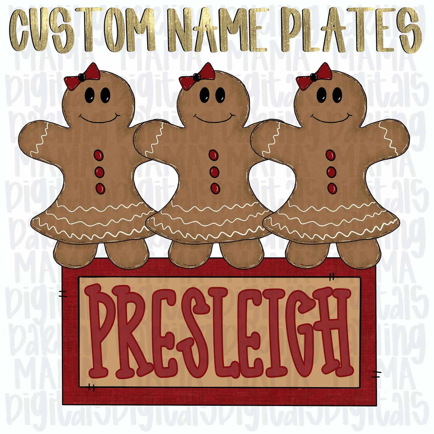 Custom burlap gingerbread girl