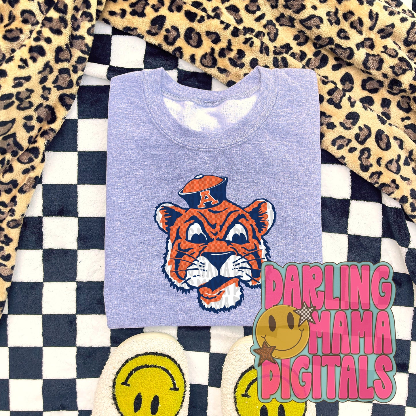 Vintage orange tiger (includes 2 PNGs)