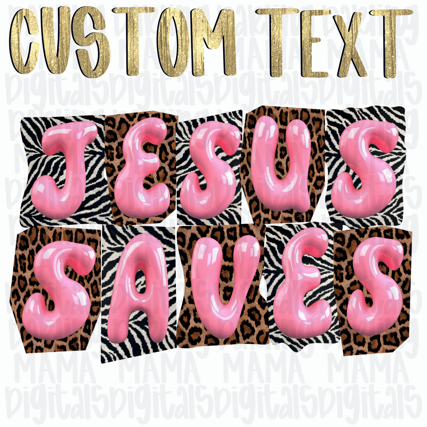 Custom Cheeta zebra ransom alpha