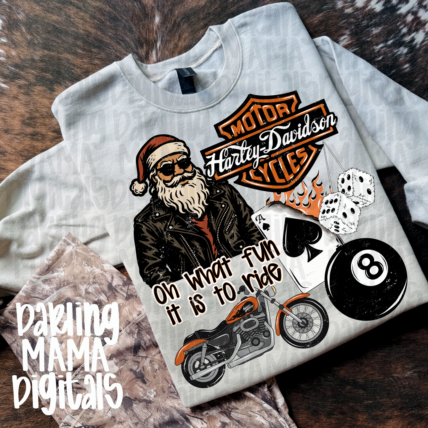 VERY LIMITED COLLAB Biker Santa collage