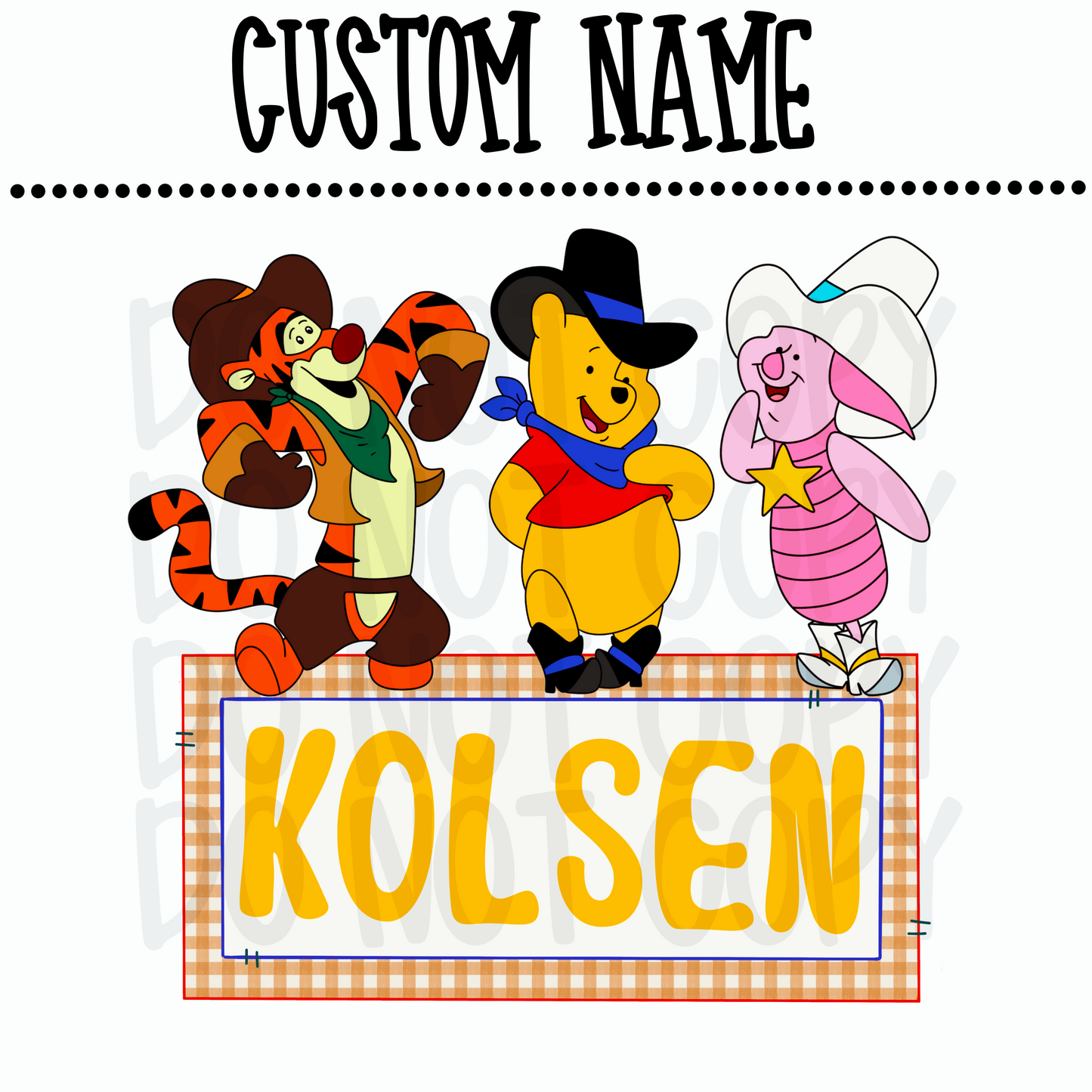 Custom Boy Western Pooh