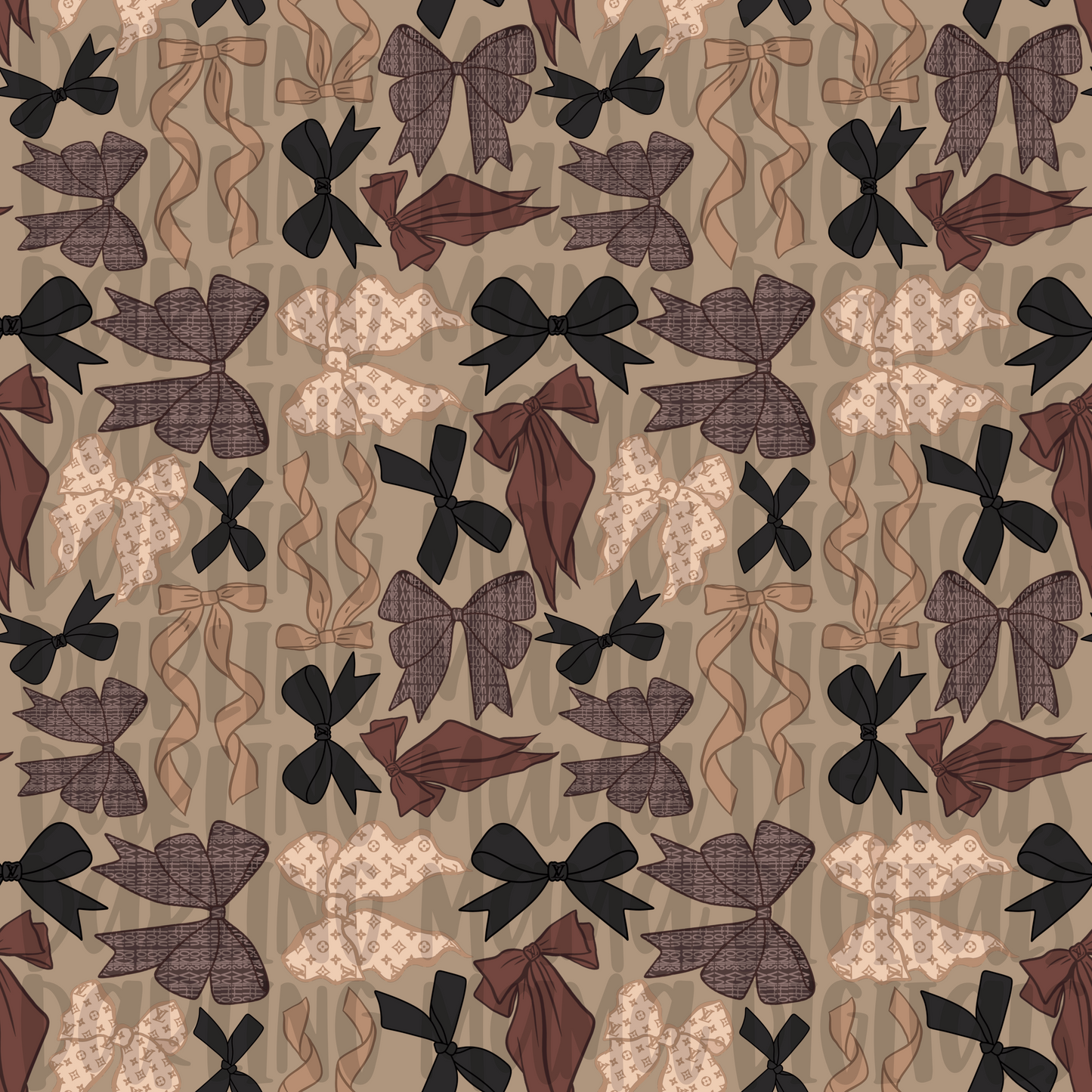 Boujee Neutral Bows Seamless File