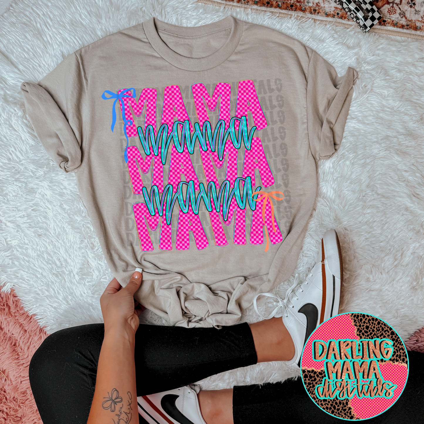 Checkered Stacked Mama