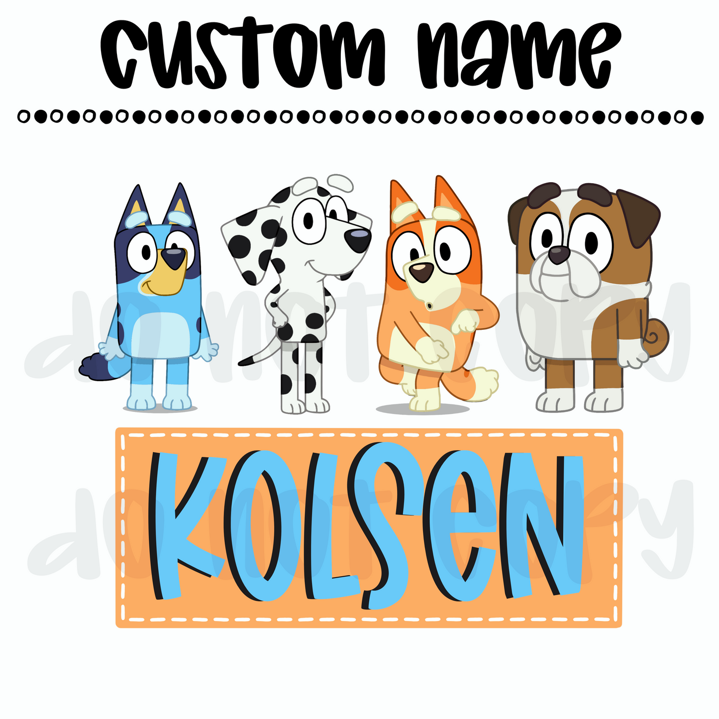 Custom Boy Blue Dog friends