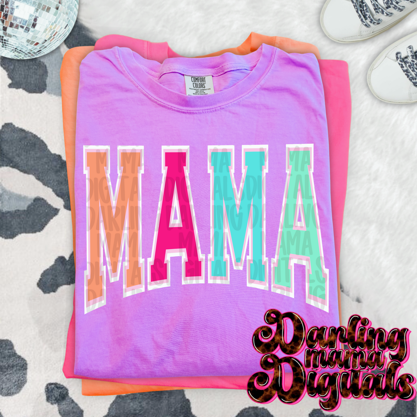 Neon varsity mama