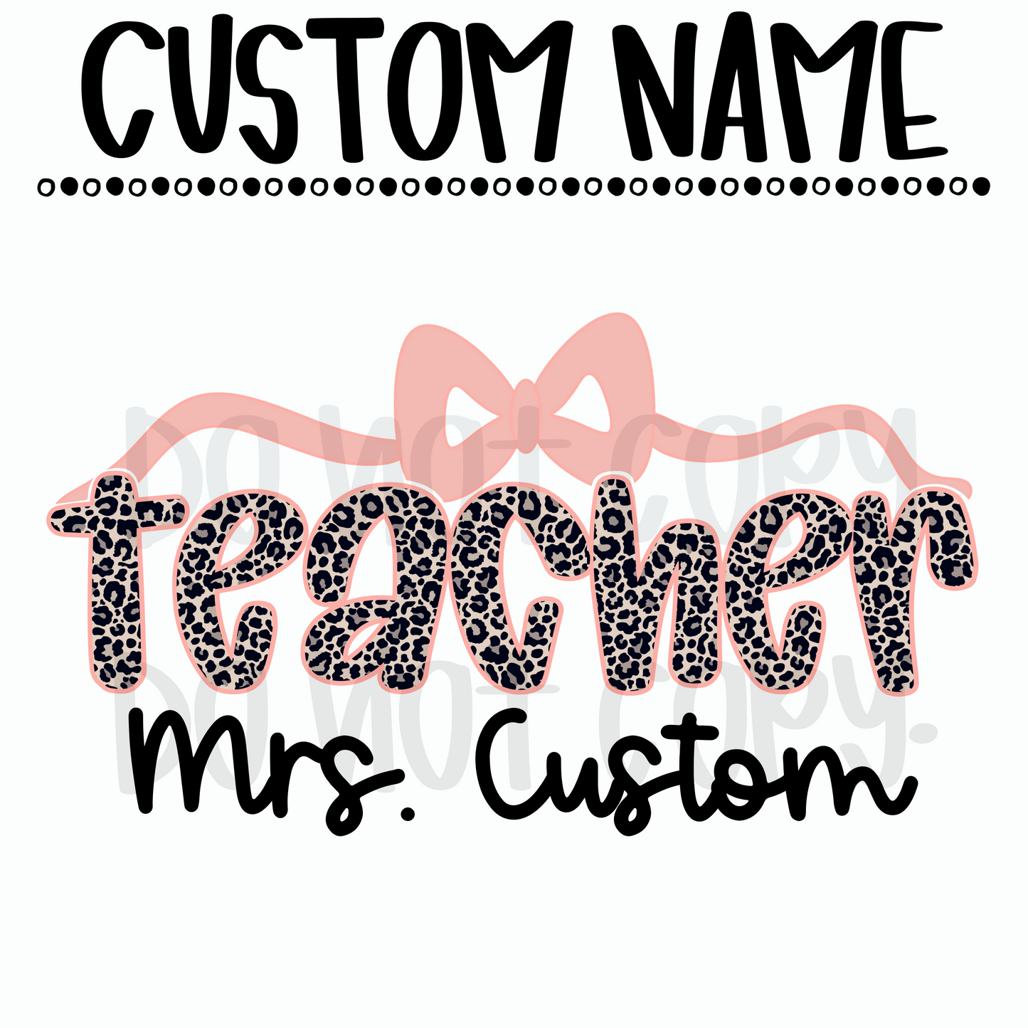 Cheetah Teacher Custom name